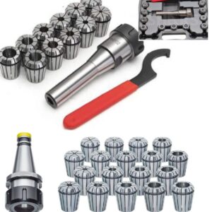 ER-32 COLLET SET WITH ADAPTER AND SPANNER KEY COLLET SET 0F 9 PCS