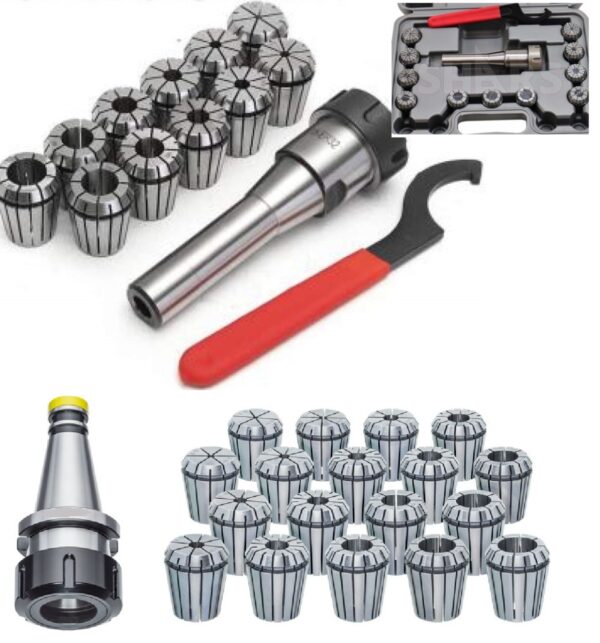 ER-32 COLLET SET WITH ADAPTER AND SPANNER KEY COLLET SET 0F 9 PCS